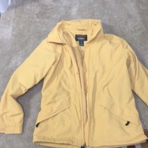 L.l bean yellow outer wear coat small